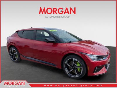 2023 Kia EV6 GT in Runway Red — front three-quarter view
