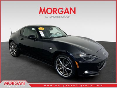 2023 Mazda Miata RF Grand Touring in Jet Black Mica — front three-quarter view