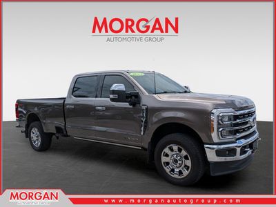2023 Ford Super Duty F-350 SRW King Ranch in Stone Gray — front three-quarter view