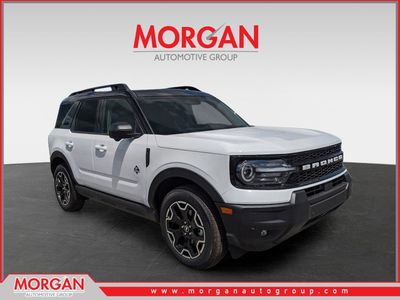 2025 Ford Bronco Sport Outer Banks in White — front three-quarter view