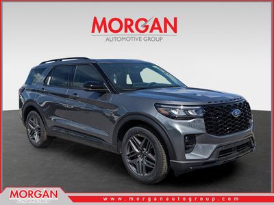 2026 Ford Explorer ST in Gray — front three-quarter view