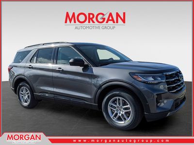 2026 Ford Explorer Active in Gray — front three-quarter view