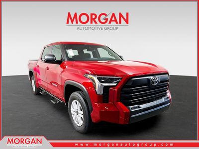 2026 Toyota Tundra SR5 in Red — front three-quarter view