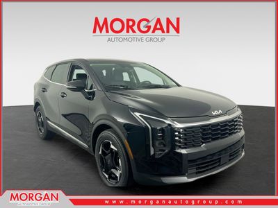 2026 Kia Sportage EX in Ebony Black — front three-quarter view