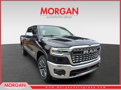 2026 Ram 1500 Limited in Diamond Black Crystal Pearlcoat — front three-quarter view