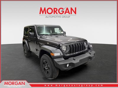 2026 Jeep Wrangler Sport in Granite Crystal Metallic Clearcoat — front three-quarter view