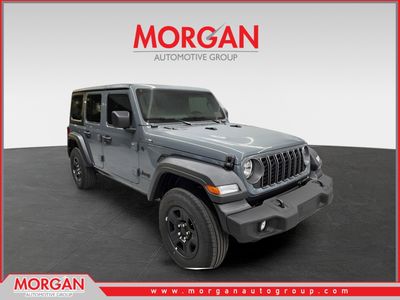 2026 Jeep Wrangler Sport in Anvil Clearcoat — front three-quarter view