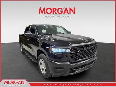 2026 Ram 1500 Tradesman in Diamond Black Crystal Pearlcoat — front three-quarter view