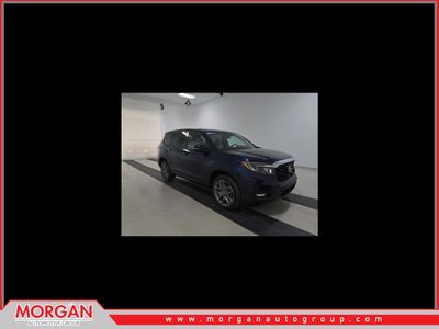 2023 Honda Passport EX-L in Platinum White Pearl — front three-quarter view