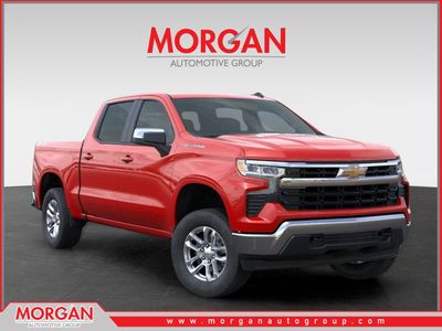 2026 Chevrolet Silverado 1500 LT in Red Hot — front three-quarter view