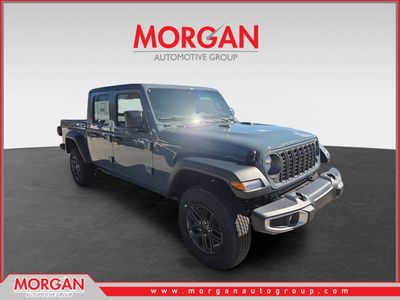 2026 Jeep Gladiator Sport S in Gray — front three-quarter view