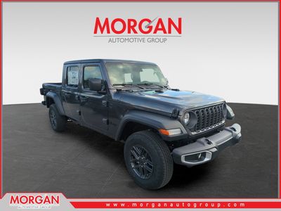 2026 Jeep Gladiator Sport S in Gray — front three-quarter view