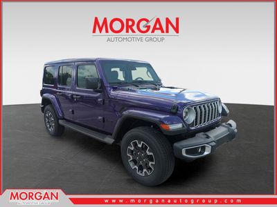 2026 Jeep Wrangler Sahara in Purple — front three-quarter view