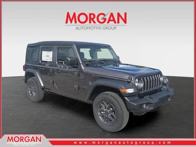 2026 Jeep Wrangler Sport S in Beige — front three-quarter view