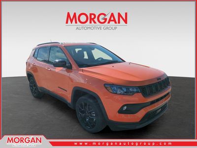 2026 Jeep Compass Latitude in Orange — front three-quarter view