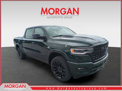 2026 Ram 1500 Limited in Green — front three-quarter view