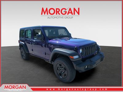 2026 Jeep Wrangler Sport in Purple — front three-quarter view