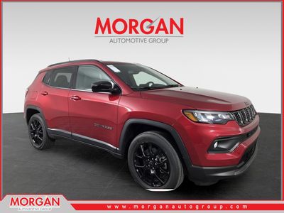2026 Jeep Compass Latitude in Red — front three-quarter view
