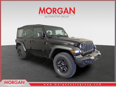 2026 Jeep Wrangler Sport in Black — front three-quarter view