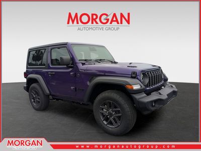 2026 Jeep Wrangler Sport S in Purple — front three-quarter view