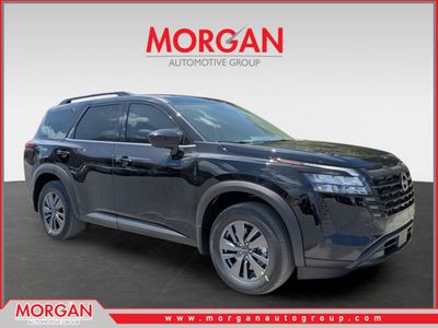 2026 Nissan Pathfinder SV in Black — front three-quarter view