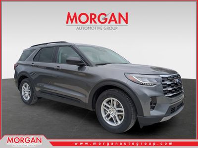 2026 Ford Explorer Active in Gray — front three-quarter view