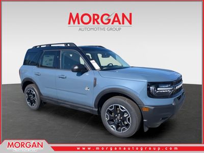 2025 Ford Bronco Sport Outer Banks in Gray — front three-quarter view