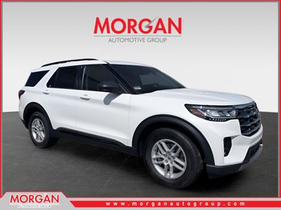 2026 Ford Explorer Active in White — front three-quarter view
