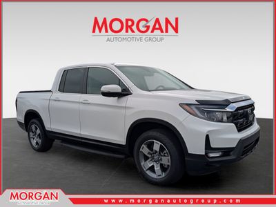 2026 Honda Ridgeline RTL in White — front three-quarter view