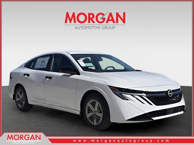 2026 Nissan Sentra S in White — front three-quarter view