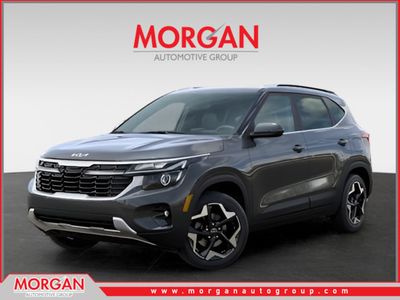 2026 Kia Seltos EX in Gray — front three-quarter view