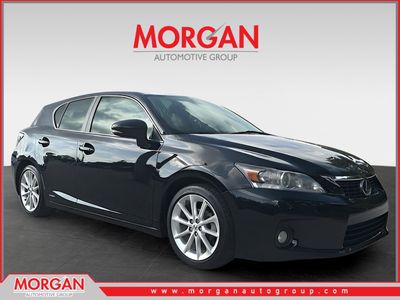 2012 Lexus CT 200h Premium in Obsidian — front three-quarter view
