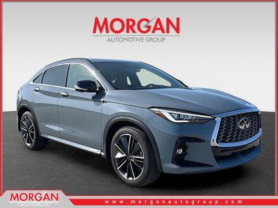 2025 INFINITI QX55 SENSORY in Slate Gray — front three-quarter view
