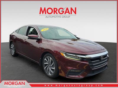 2020 Honda Insight Touring in Crimson Pearl — front three-quarter view