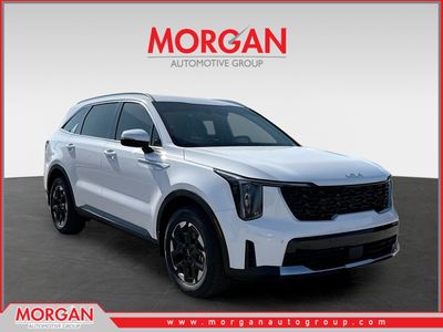2026 Kia Sorento S in Glacial White Pearl — front three-quarter view