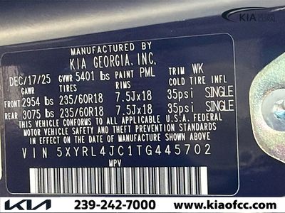 2026 Kia Sorento — photo 42 view