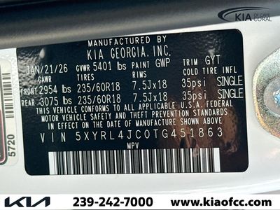 2026 Kia Sorento — photo 41 view