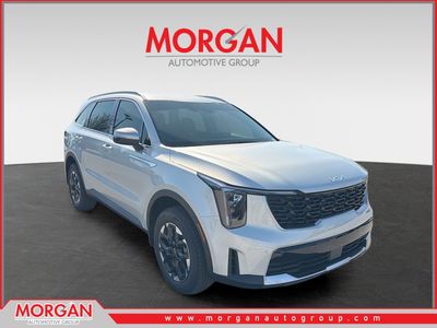 2026 Kia Sorento S in Ivory Silver — front three-quarter view