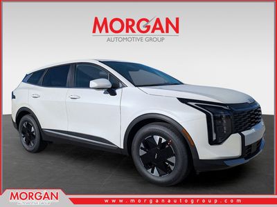2026 Kia Sportage Hybrid LX in Snow White Pearl — front three-quarter view