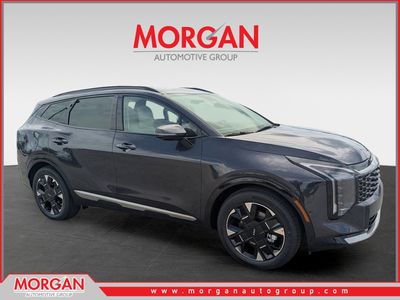 2026 Kia Sportage SX-Prestige in Panthera Metal Gray — front three-quarter view