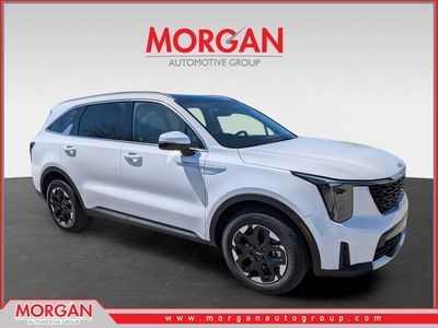 2026 Kia Sorento S in Glacial White Pearl — front three-quarter view