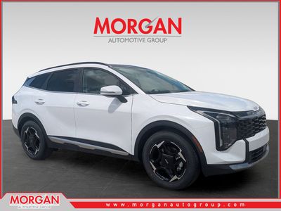 2026 Kia Sportage EX in Glacial White Pearl — front three-quarter view