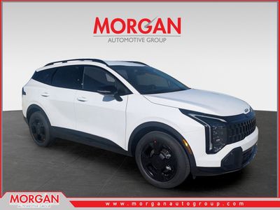 2026 Kia Sportage X-Line in Glacial White Pearl — front three-quarter view