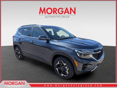 2026 Kia Seltos EX in Gravity Gray — front three-quarter view