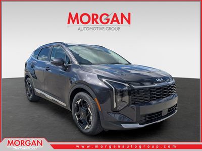 2026 Kia Sportage EX in Panthera Metal Gray — front three-quarter view