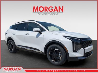 2026 Kia Sportage EX in Glacial White Pearl — front three-quarter view