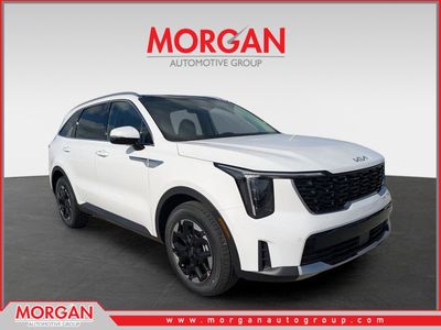 2026 Kia Sorento S in Glacial White Pearl — front three-quarter view