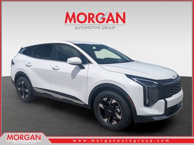 2026 Kia Sportage LX in Glacial White Pearl — front three-quarter view