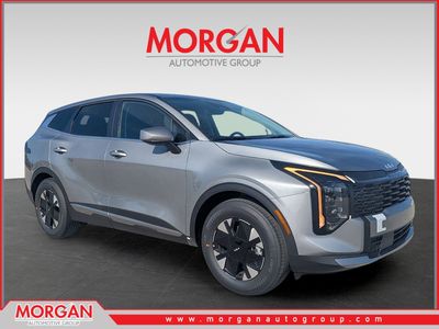 2026 Kia Sportage Hybrid LX in Steel Gray — front three-quarter view