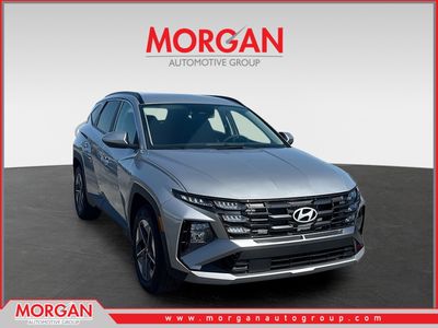 2026 Hyundai TUCSON SEL in Shimmering Silver — front three-quarter view